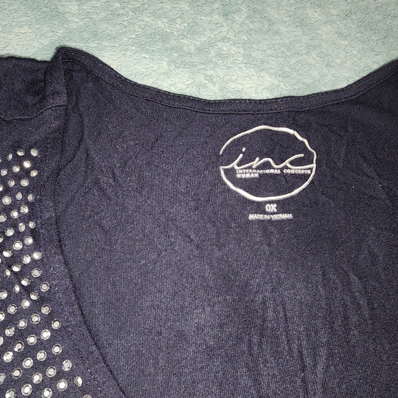 Navy INC Rhinestone Tank - Picture 2 of 5